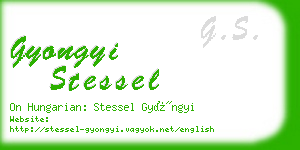 gyongyi stessel business card